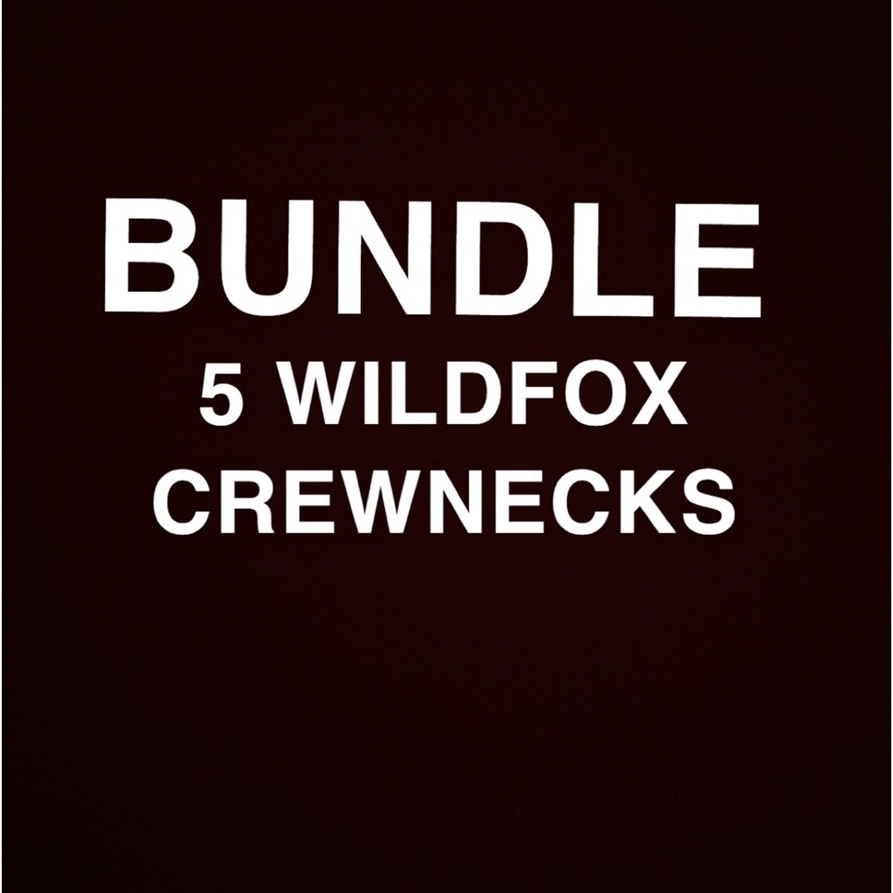 5 Wildfox crewnecks